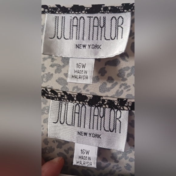 Julian Taylor New York/Size 16 Dress Set with Shrug Black Animal Print - Picture 3 of 6